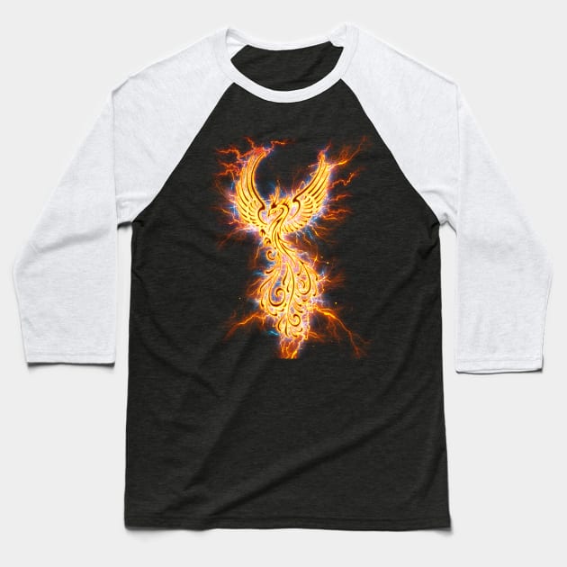Golden Fenix Baseball T-Shirt by Korvus78